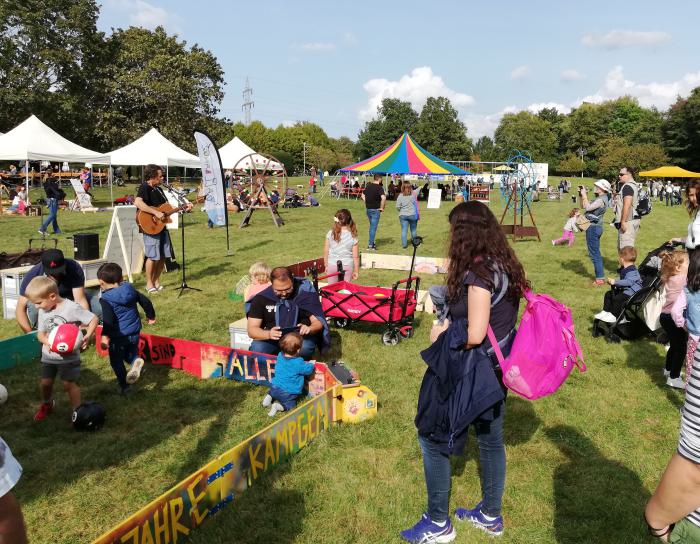 Das KinderSpielFestival in Sindelfingen 2023 Blick über den Sommerhofenpark