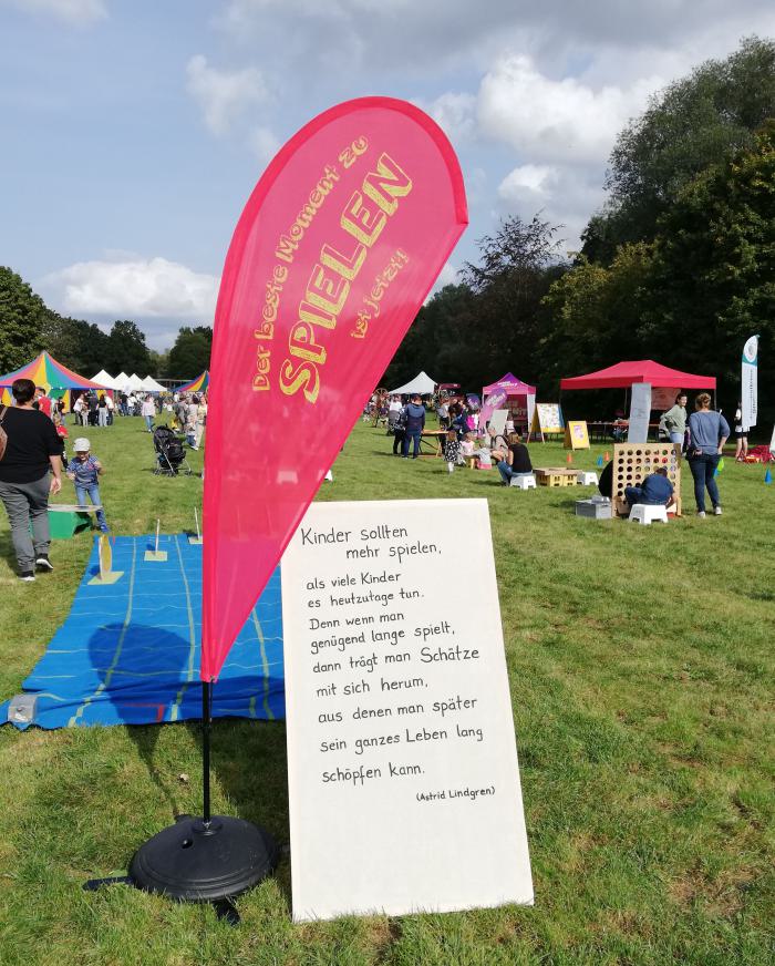 Banner Der beste Moment zu spielen ist jetzt auf dem KinderSpielFestival in Sindelfingen